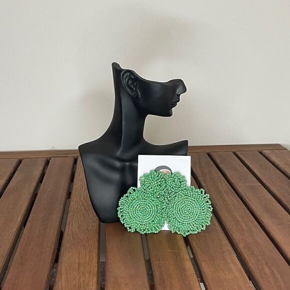 Bead Decor Statement Earrings  - Picture 3 of 5